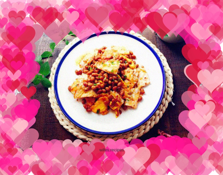 Fried Poached Eggs with Laba Beans