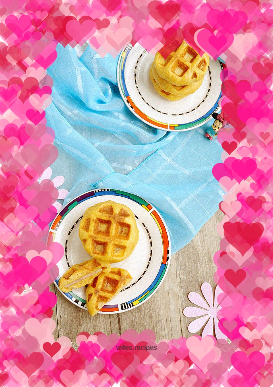 German Ham-Stuffed Sweet Potato Waffles