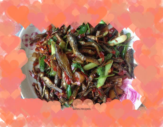 River fish with chopped pepper