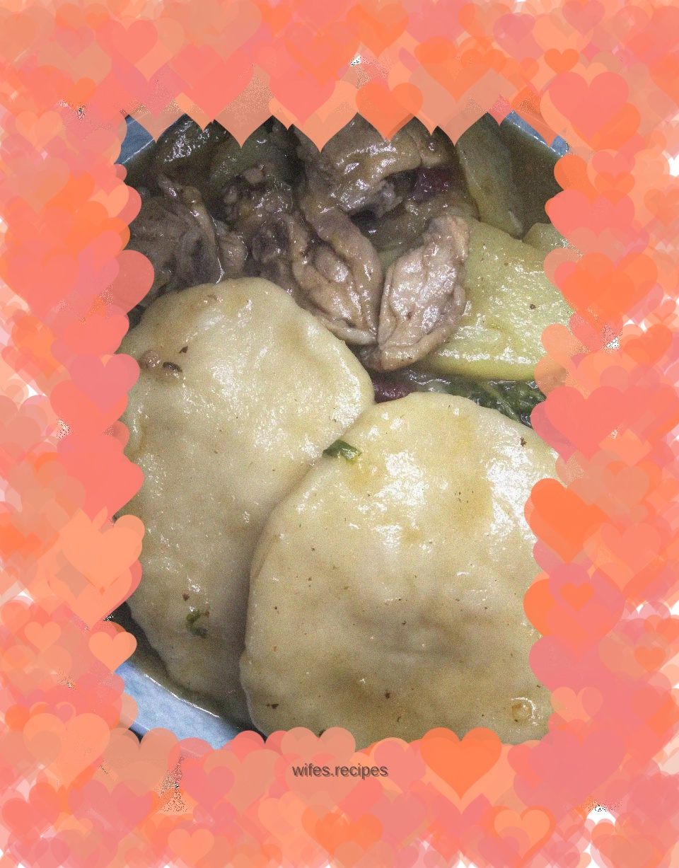 Homemade chicken and cake