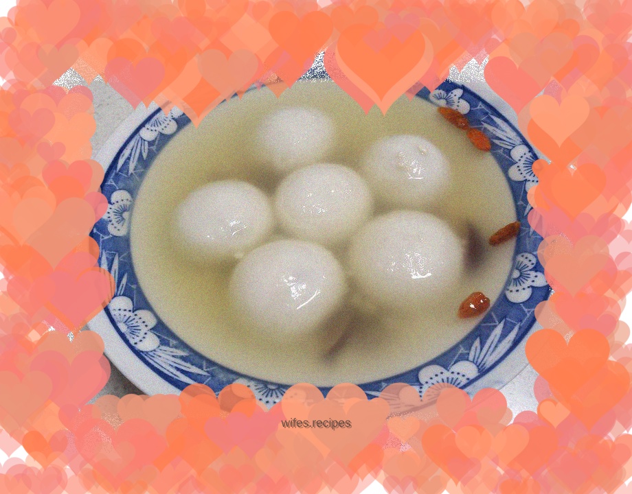 Rice wine dumplings with rock sugar