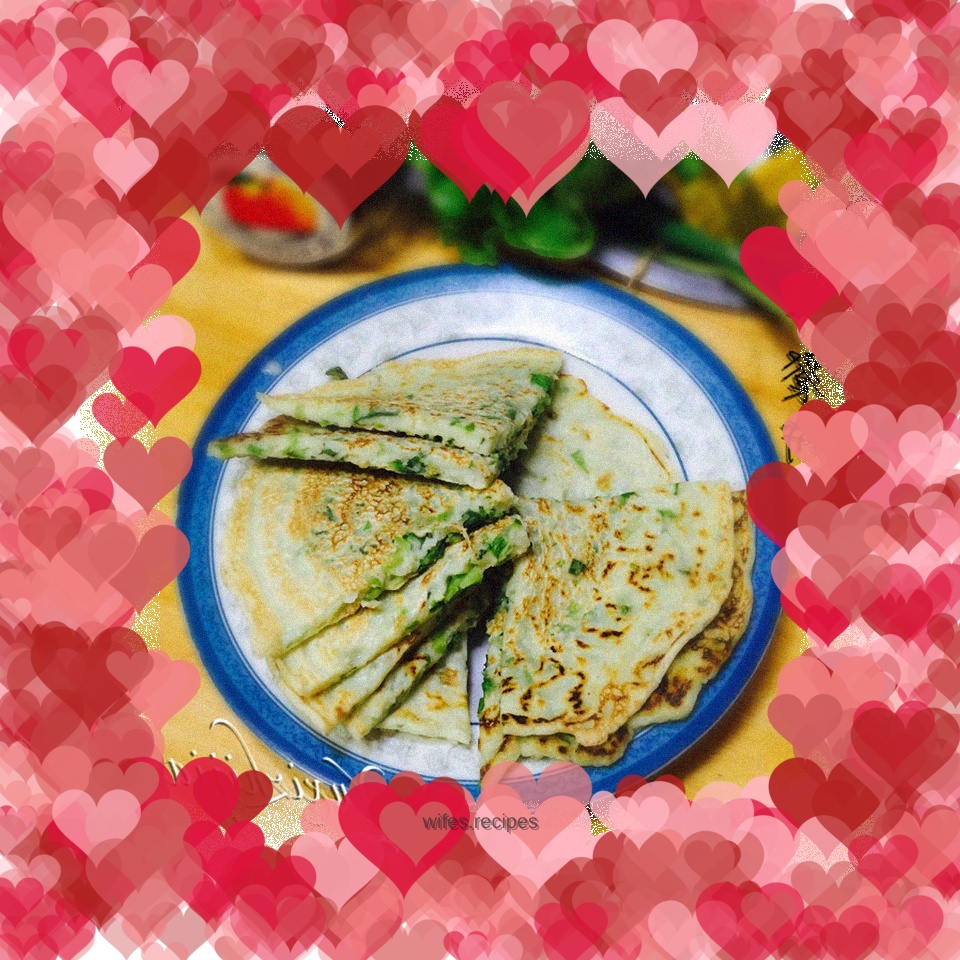 Lettuce and egg pancake