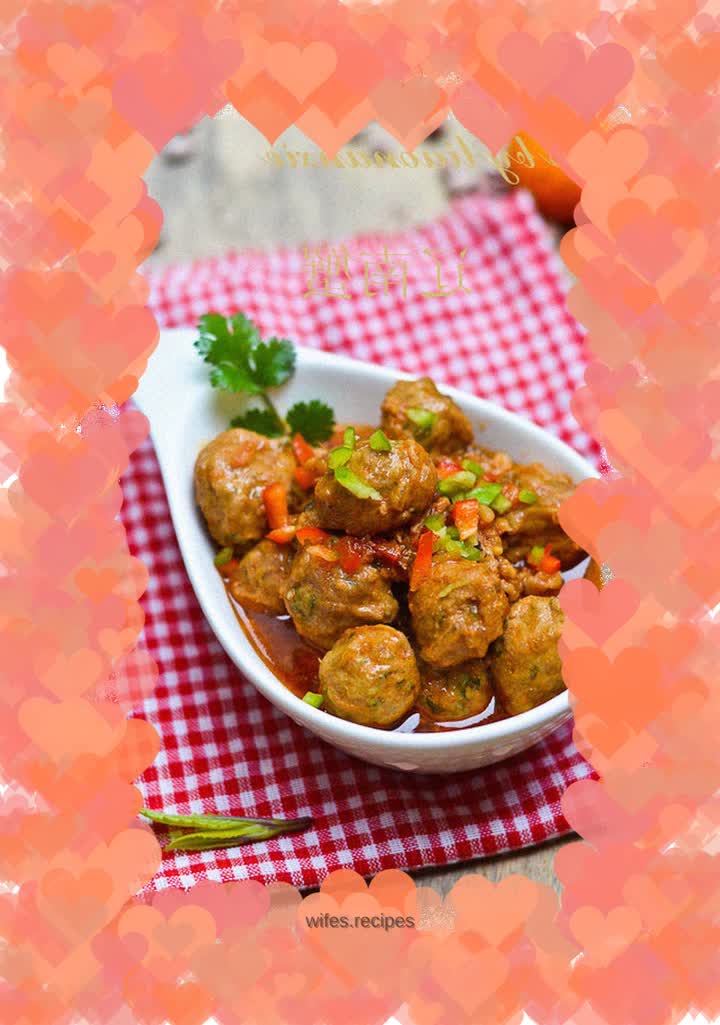 Cuttlefish braised meatballs