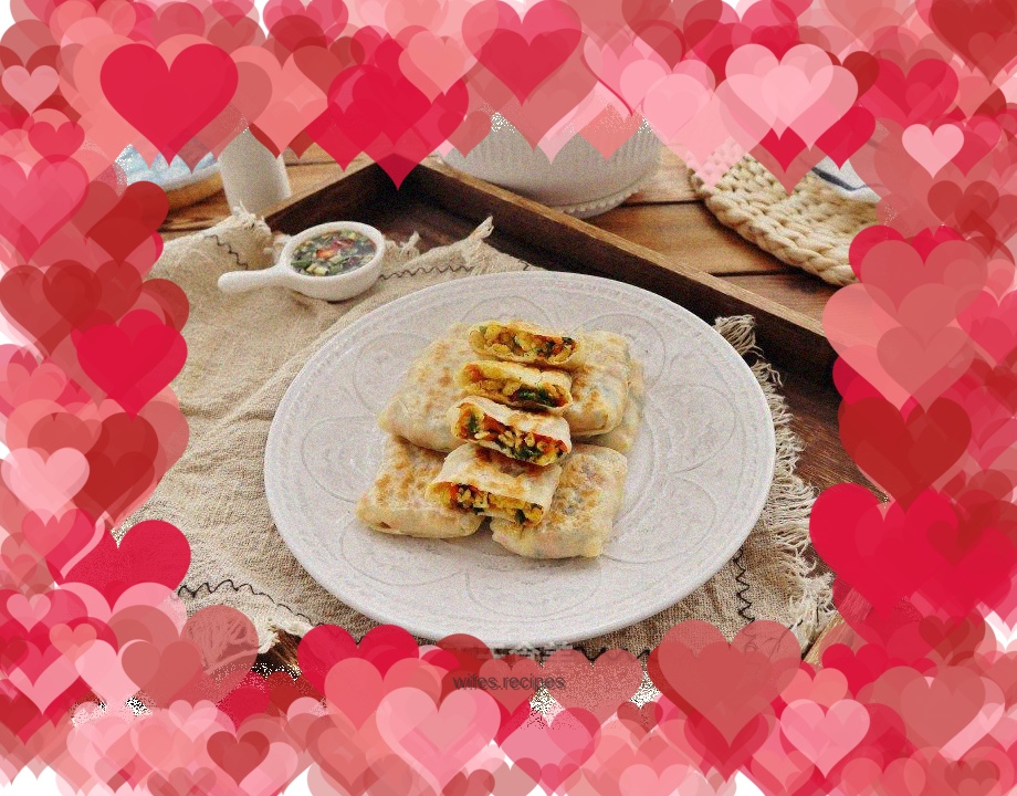 Vegetarian spring rolls with shepherd’s purse and egg ~ low-fat and oil-free version