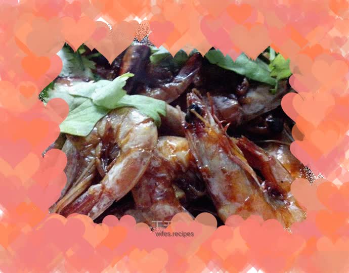 Braised prawns