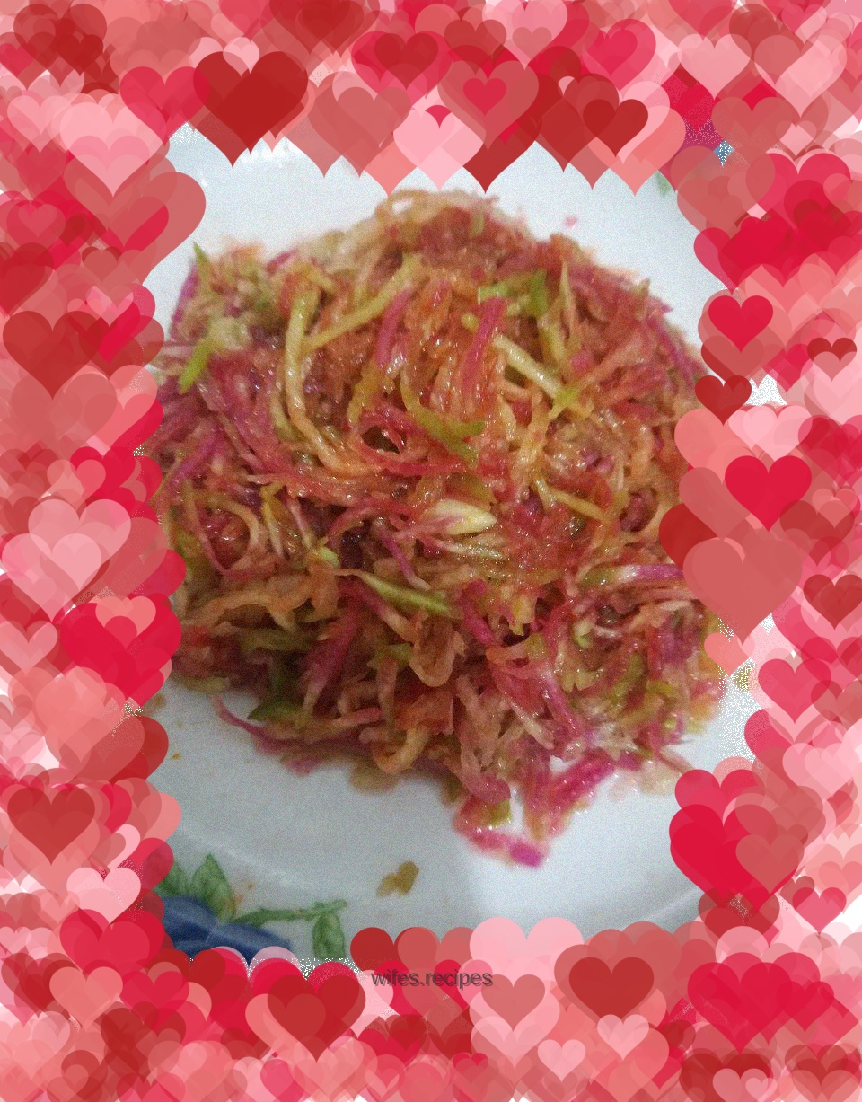 Cold shredded radish