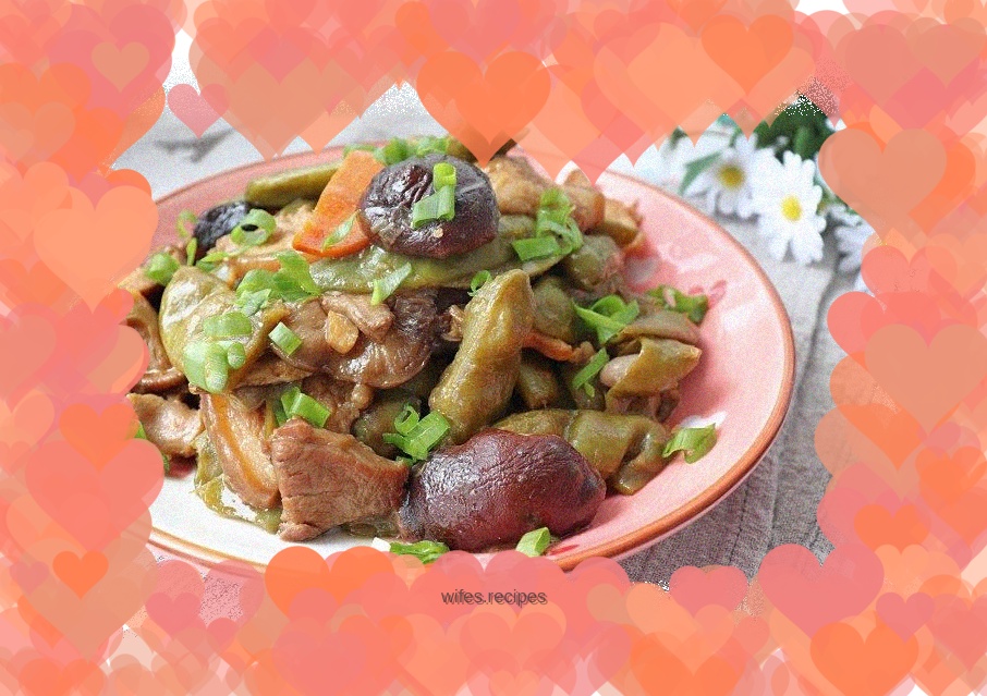 Pork belly and fried beans