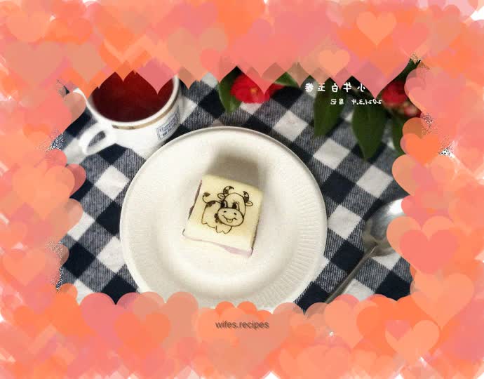 Pure hand-painted calf white jade scroll