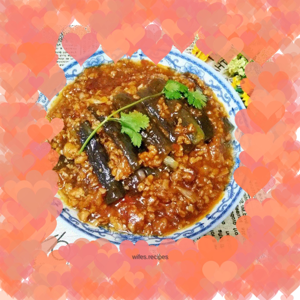 Minced Pork and Eggplant Strips