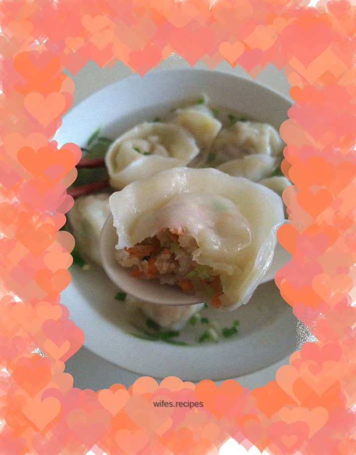 Homemade hat dumplings