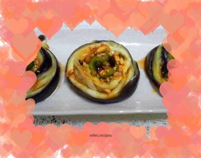 Green pepper mixed with eggplant
