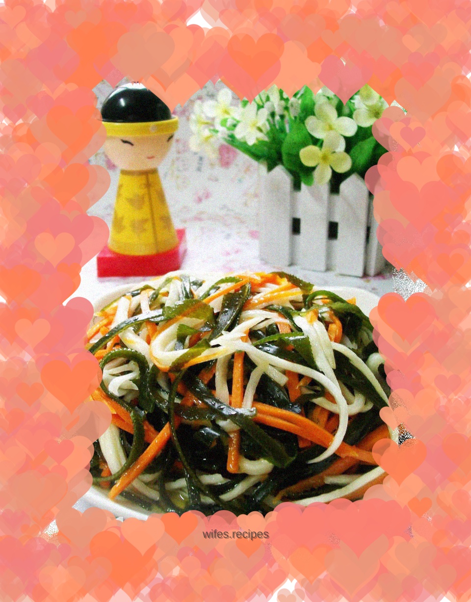 Three-color kelp silk