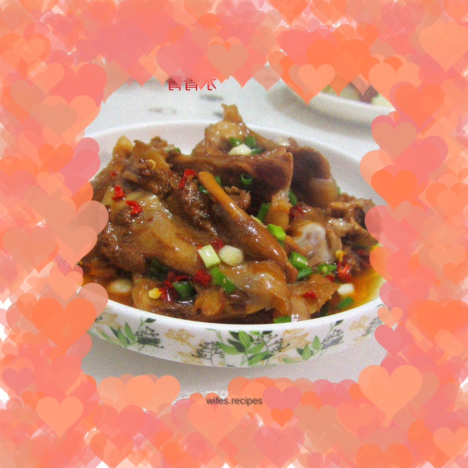 Braised duck skeleton---scallion flavor