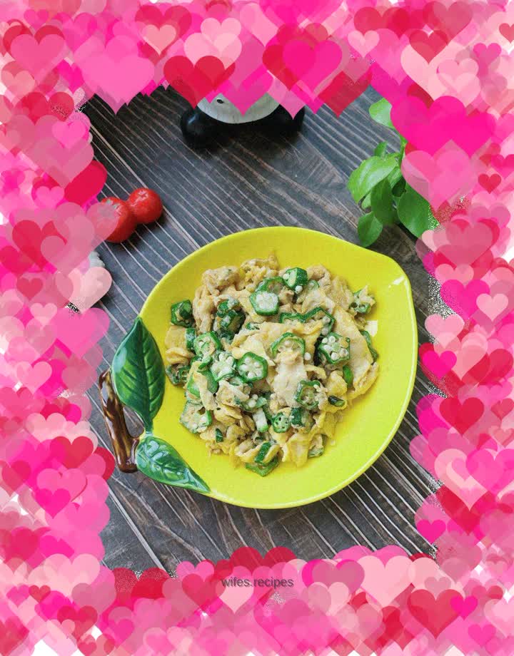 Okra scrambled eggs
