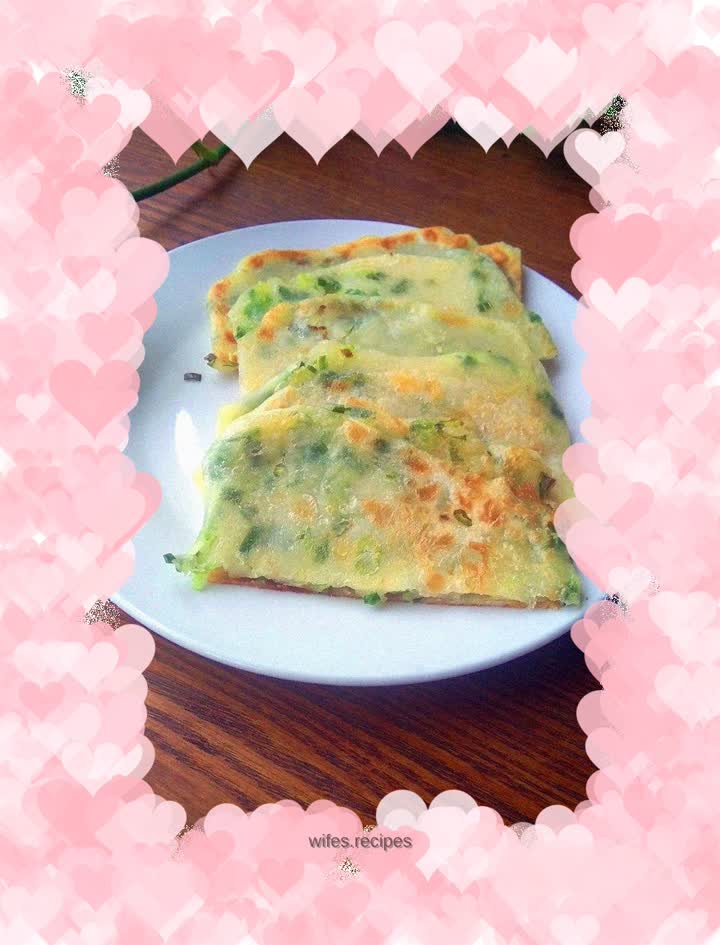 Homemade scallion pancake
