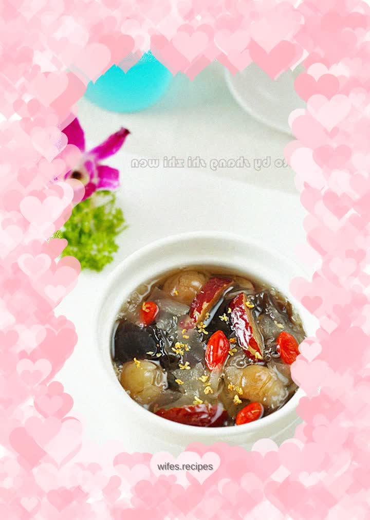 Double-ear longan and red date soup