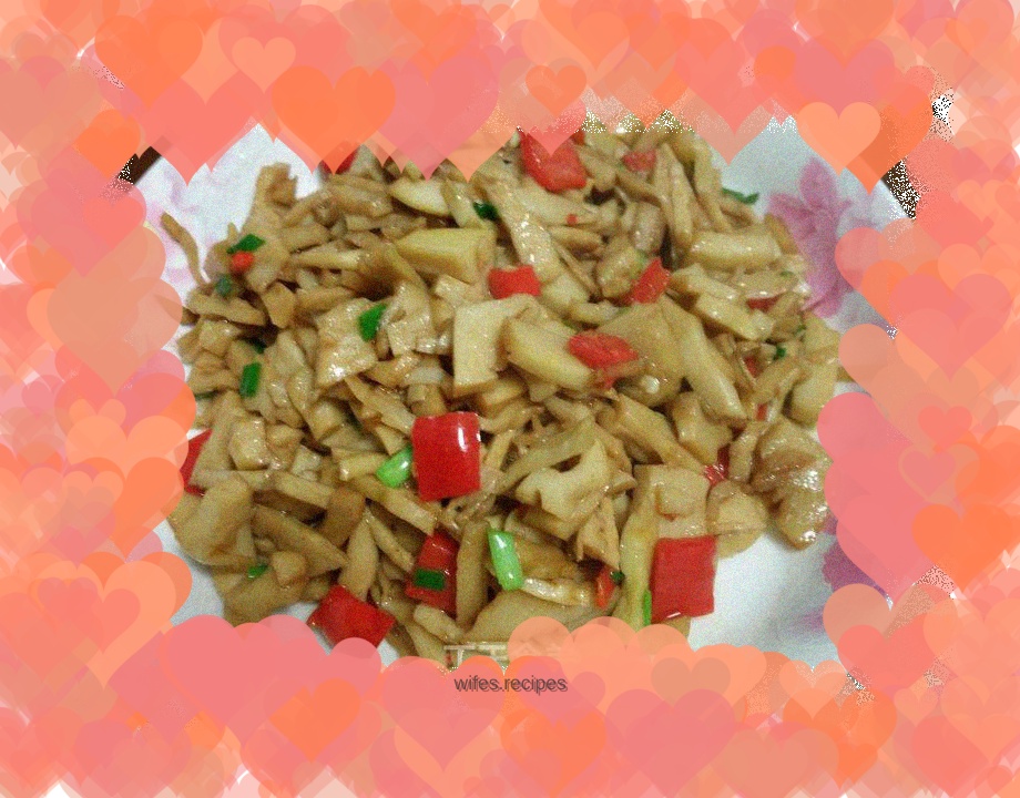 Stir-fried water bamboo shoots