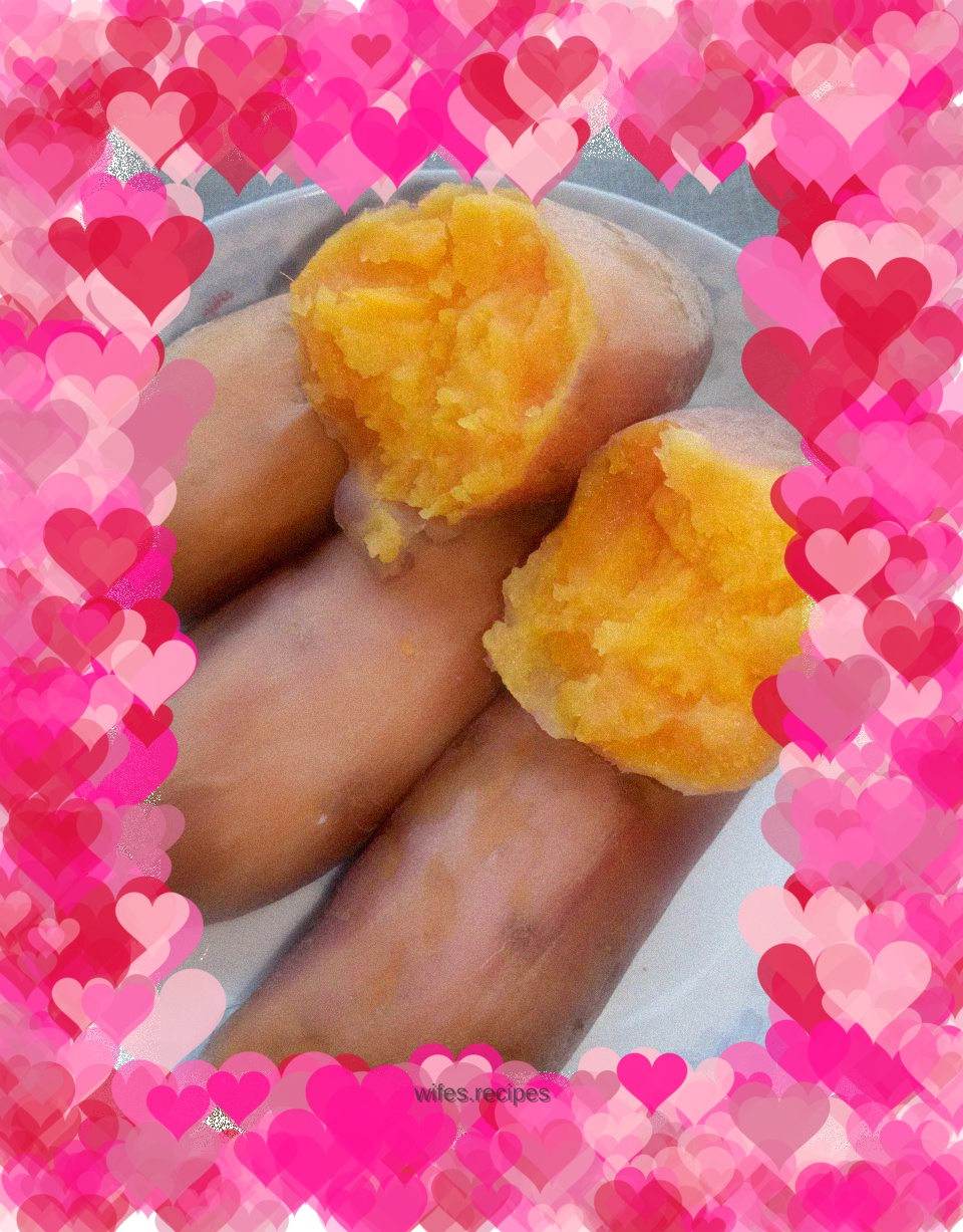 Steamed sweet potatoes