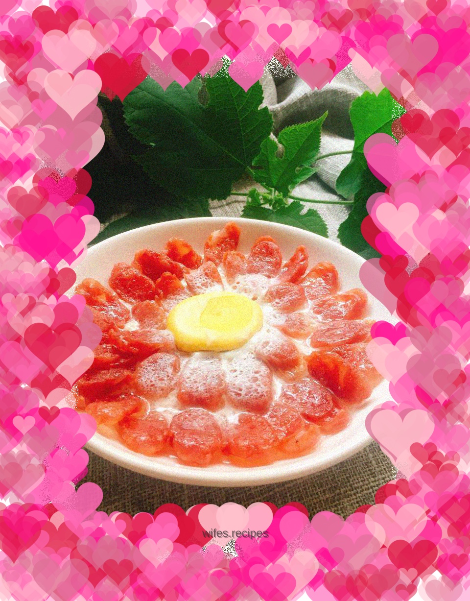 Steamed Egg with Chinese Sausage