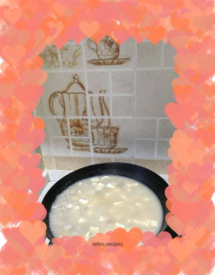 Shrimp and tofu soup