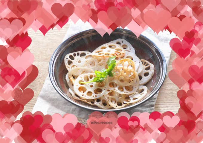 Fried lotus root slices