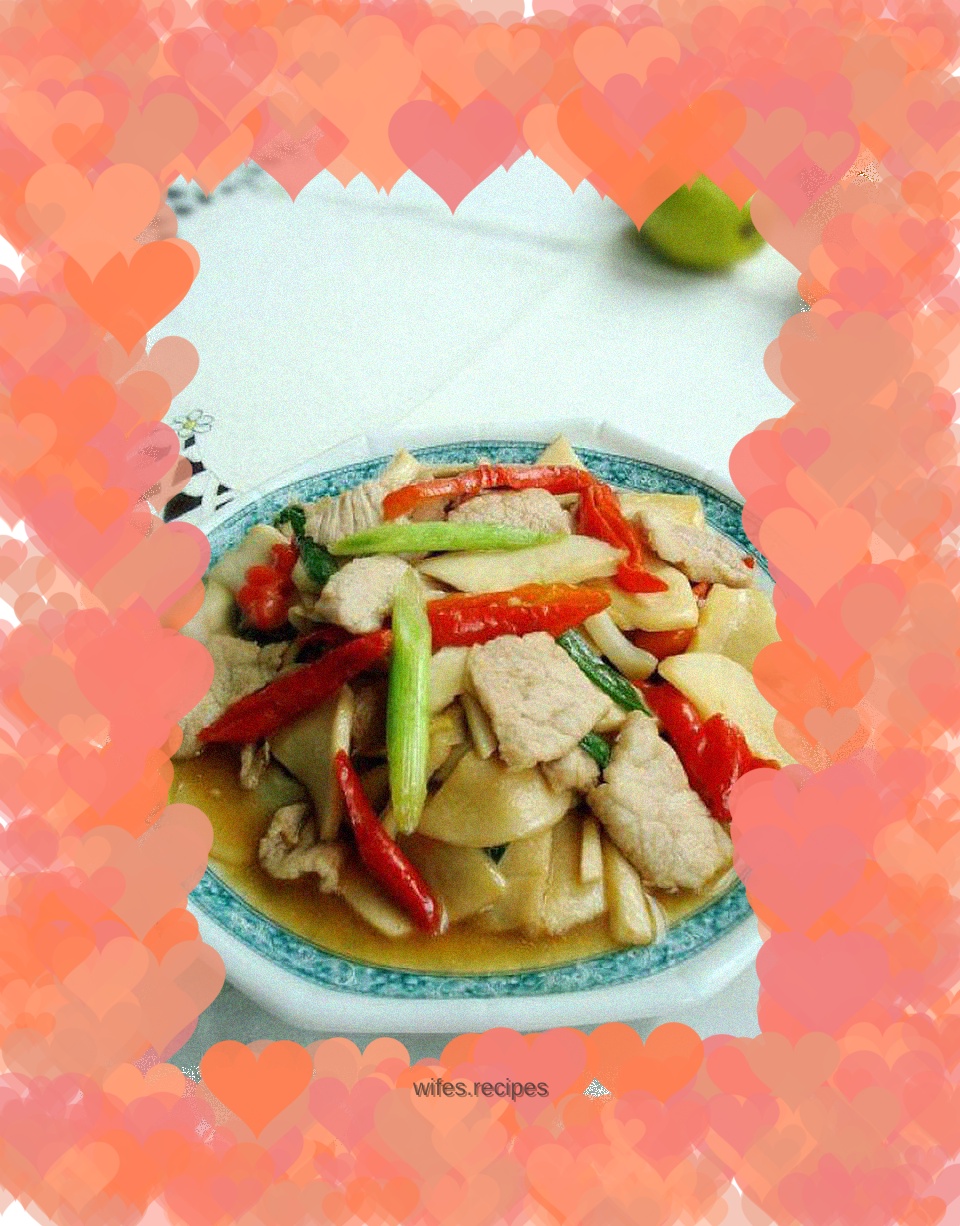 Stir-fried Pork Slices with King Oyster Mushroom