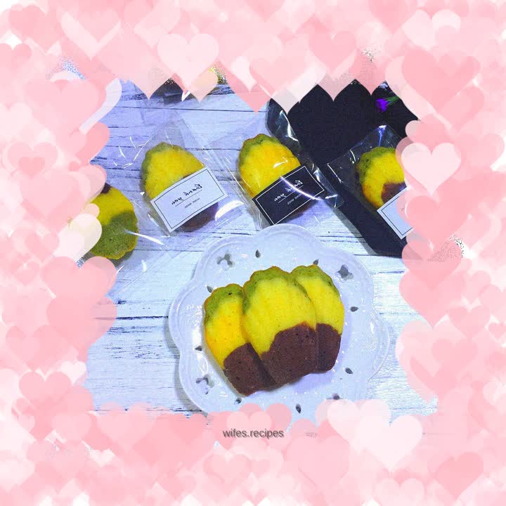 Three Color Madeleine Cake