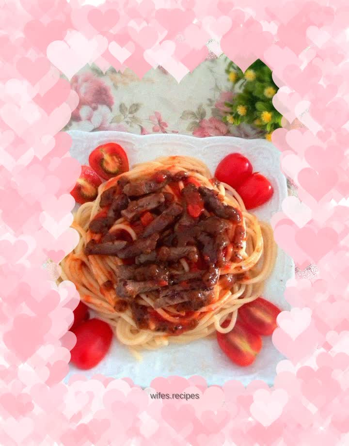 Steak spaghetti + passion fruit juice [Zixuanjia]