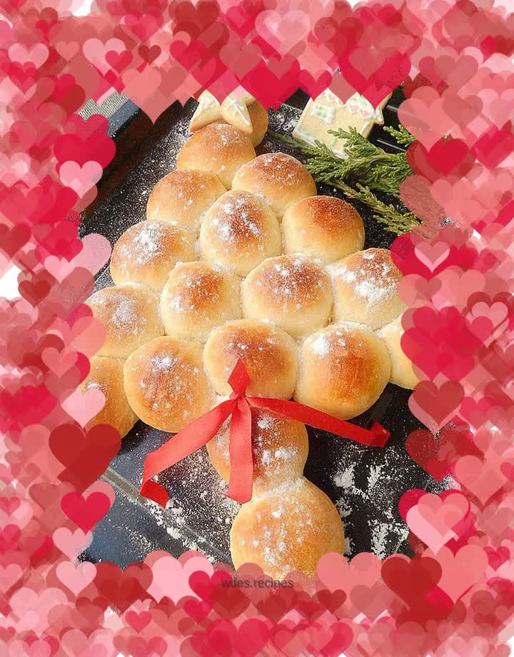 Christmas tree bread