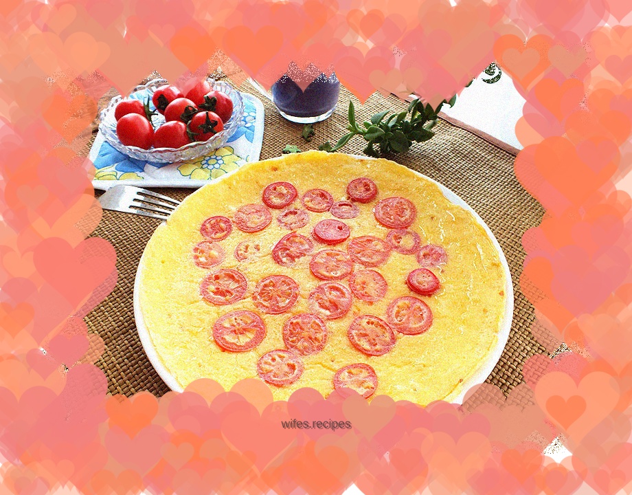 Cherry tomato omelette