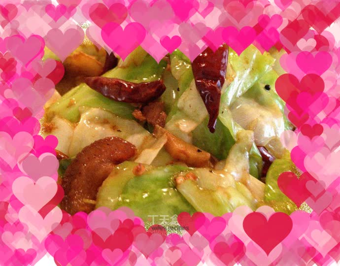 Hand-shredded cabbage