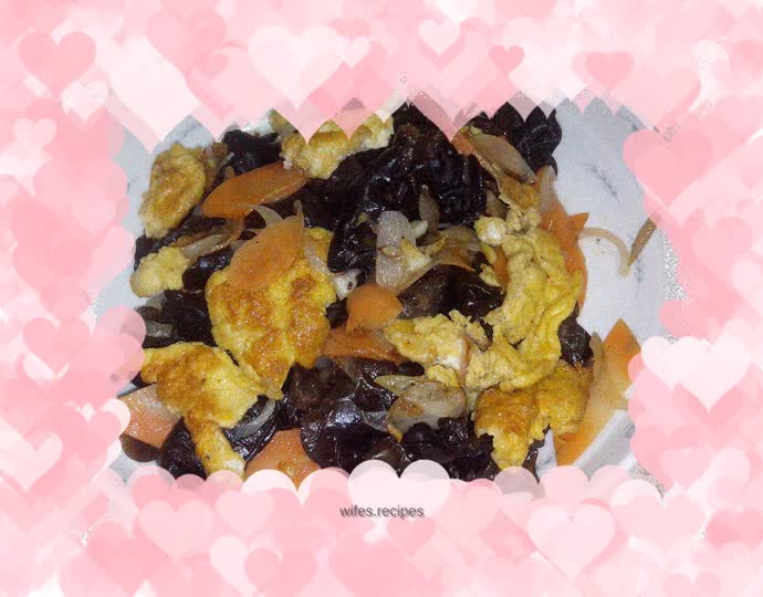 Fried fungus and eggs