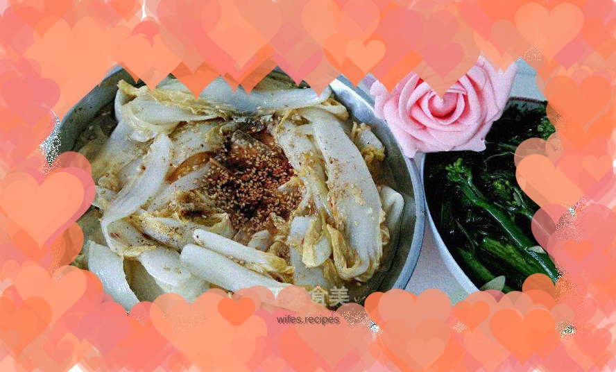 Baby cabbage with ring oil