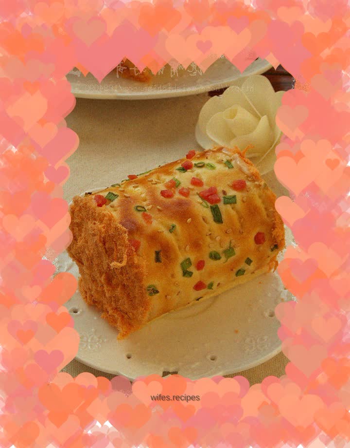 Meat floss roll bread