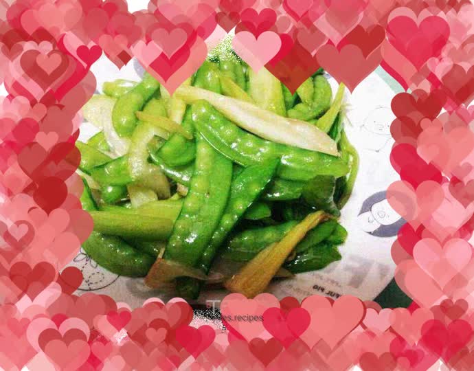 Stir-fried orchid beans with celery