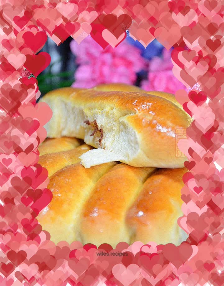 Oatmeal bean paste steak buns