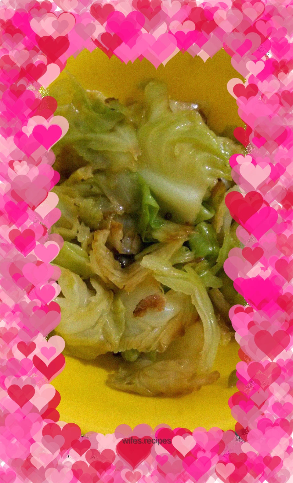 Hand-shredded cabbage