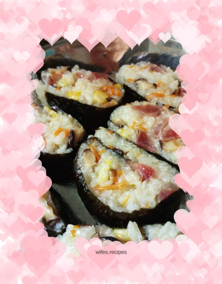 Seaweed glutinous rice rolls