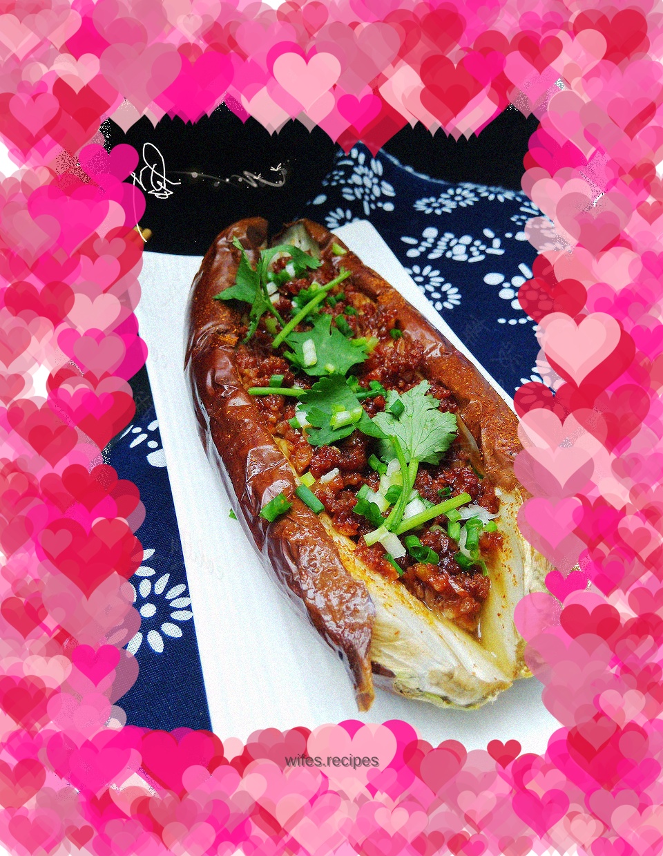 Grilled Eggplant with Garlic Minced Pork