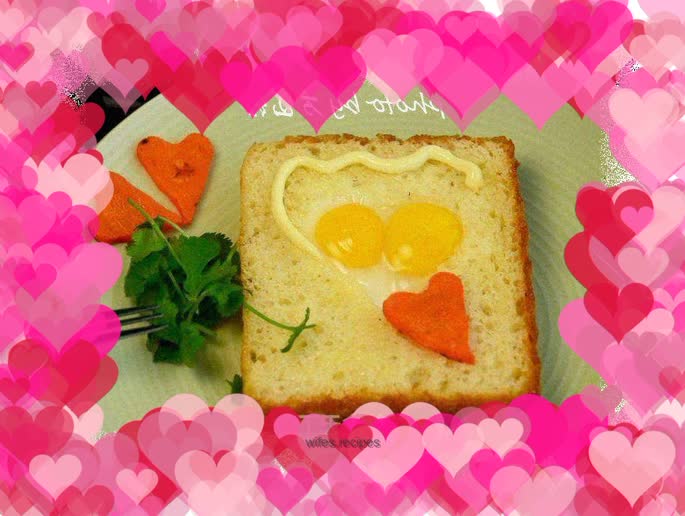 Quail egg toast