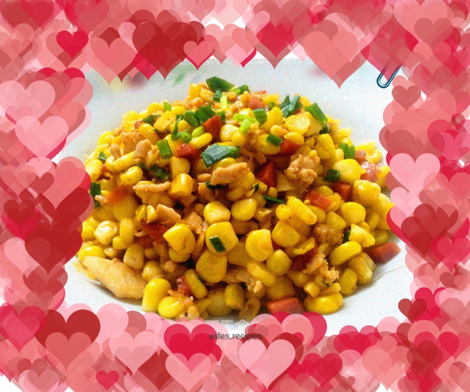 Ham and corn kernels (super simple and kids love it)