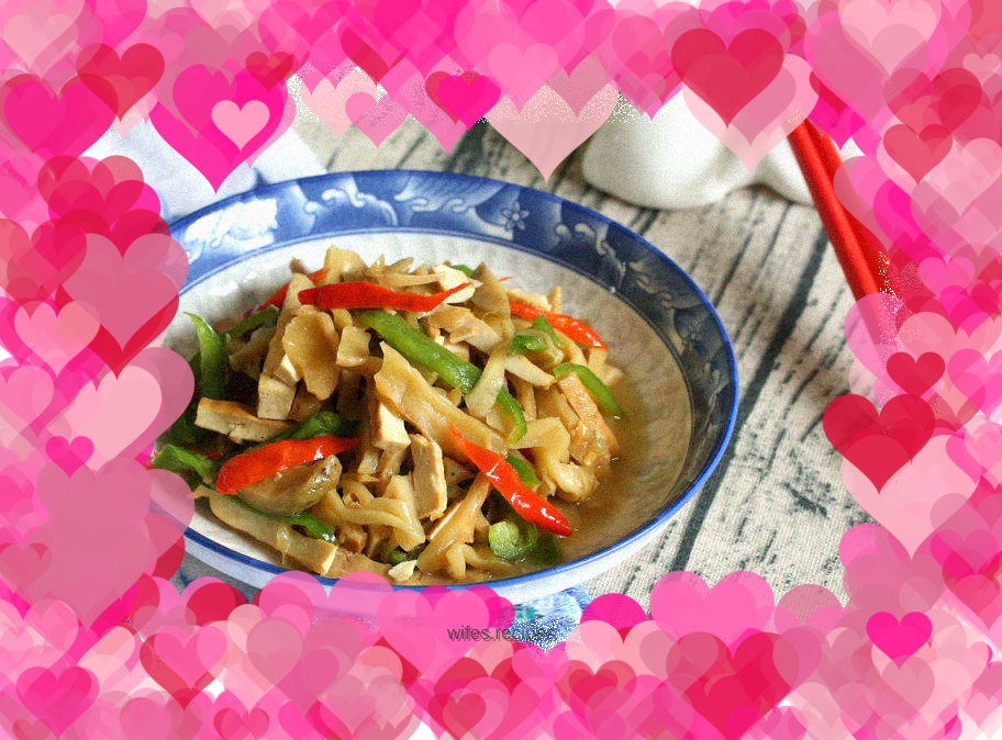 Stir-fried dried tofu with green pepper and pickled mustard