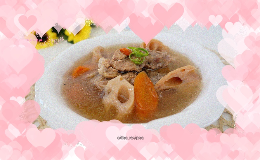 Qianpai lotus root and carrot health soup