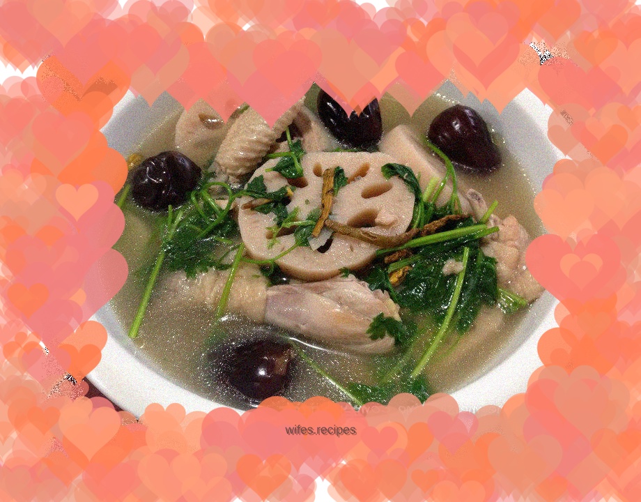 Lotus root chicken soup