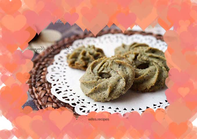 Black sesame cookies