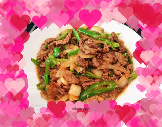 Stir-fried beef with green pepper