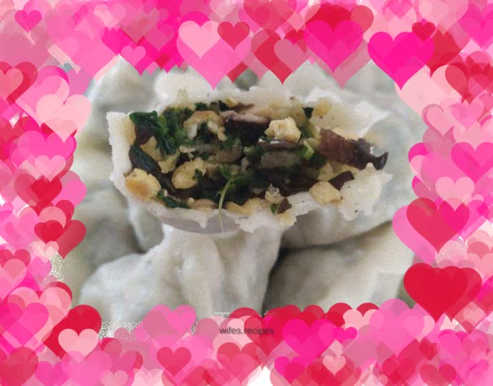 Spinach vegetarian dumplings - fragrant type