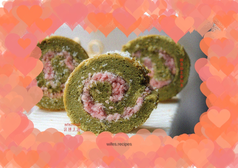 Coconut Matcha Cake Roll