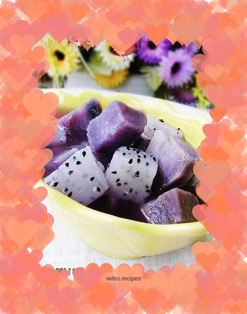 Purple Sweet Potato and Dragon Fruit Sugar Water
