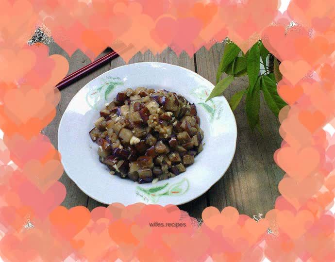 Vegetarian stir-fried eggplant